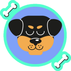 Rottweiler Colorful Sticker