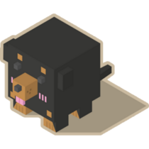 Rottweiler Cubic Sticker