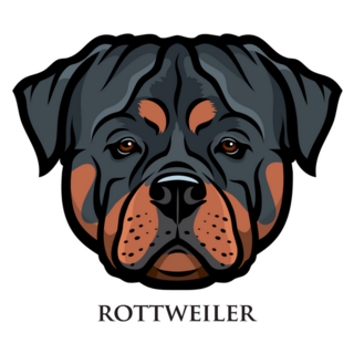 Rottweiler Dog Label Sticker
