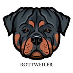 Rottweiler Dog Label Sticker
