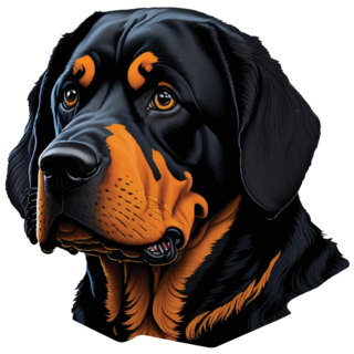 Rottweiler Face Sticker