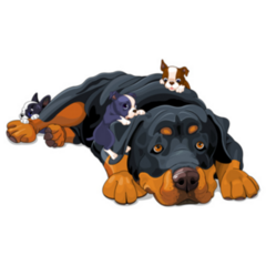 Rottweiler Family Sticker