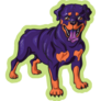 Rottweiler Green Sticker