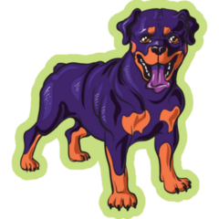 Rottweiler Green Sticker