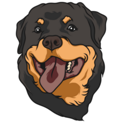 Rottweiler Hand Drawn Sticker