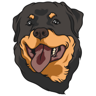 Rottweiler Hand Drawn Sticker