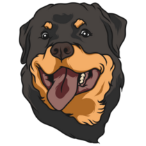 Rottweiler Hand Drawn Sticker