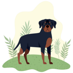 Rottweiler In Leaves Sticker