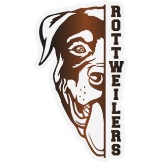 Rottweiler Lettering Art Sticker