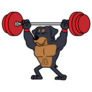 Rottweiler Lifting Barbell Sticker