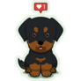Rottweiler Love Icon Sticker
