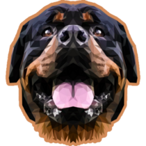 Rottweiler Low Poly Sticker