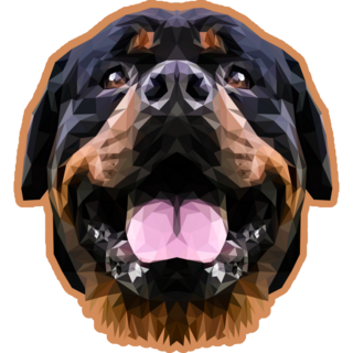 Rottweiler Low Poly Sticker