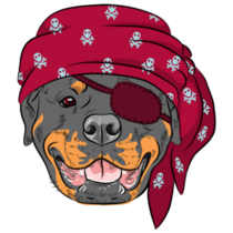 Rottweiler Pirate Sticker