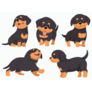 Rottweiler Pup Sticker Sheet