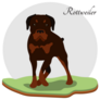 Rottweiler Scene Sticker