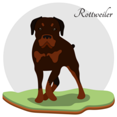 Rottweiler Scene Sticker