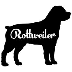 Rottweiler Silhouette Sticker
