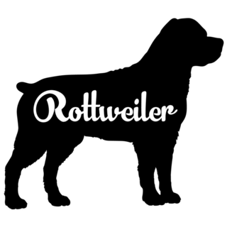Rottweiler Silhouette Sticker