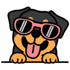 Rottweiler Sunglasses Sticker