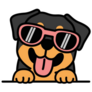 Rottweiler Sunglasses Sticker