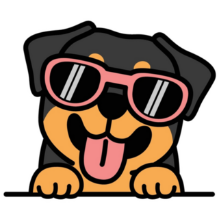 Rottweiler Sunglasses Sticker