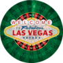 Roulette Wheel With Las Vegas Sign Sticker