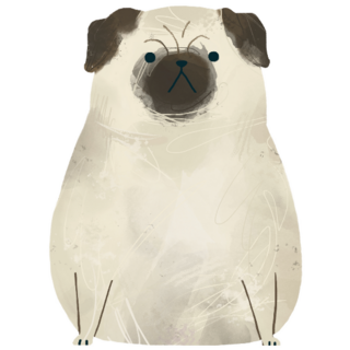 Round Body Pug Sticker