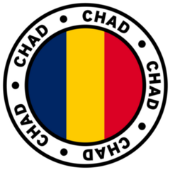 Round Chad Flag Sticker