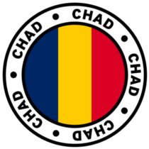 Round Chad Flag Sticker