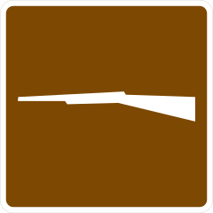 Round Corner Brown Guns Sticker