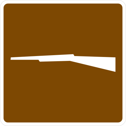 Round Corner Brown Guns Sticker