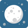 Round Corner Moon With Craters Sticker