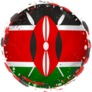 Round Grunge Flag Of Kenya Splash Sticker