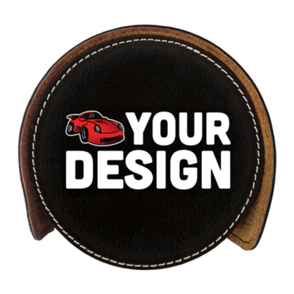 Round Leatherette Coaster Set