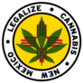 Round Legalize Cannabis New Mexico Flag Sticker