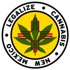 Round Legalize Cannabis New Mexico Flag Sticker