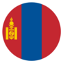 Round National Flag Of Mongolia Sticker