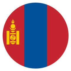 Round National Flag Of Mongolia Sticker