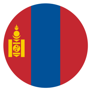Round National Flag Of Mongolia Sticker