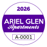 Round Parking Stickers for Apartments