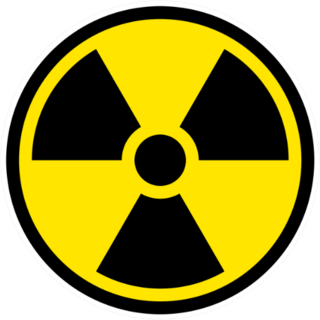 Round Radiation Hazard Sign Symbol Sticker
