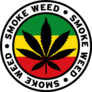 Round Smoke Weed Rasta Sticker