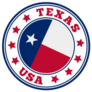 Round Texas USA Sticker