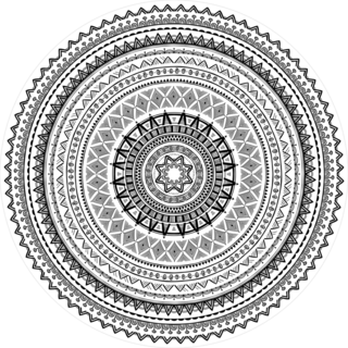 Round Tribal Ornament Sticker