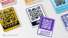 Rounded Rectangle QR Code Sticker Stacks