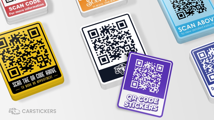 Rounded Rectangle QR Code Sticker Stacks