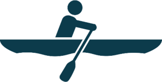 Rowing Icon Sticker