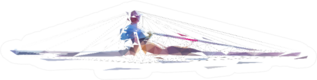 Rowing, Low Polygonal Illustration Geometric Sticker