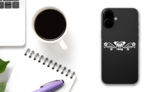Roxy And Hibiscus Flowers Border Sticker on a Phone (New) example